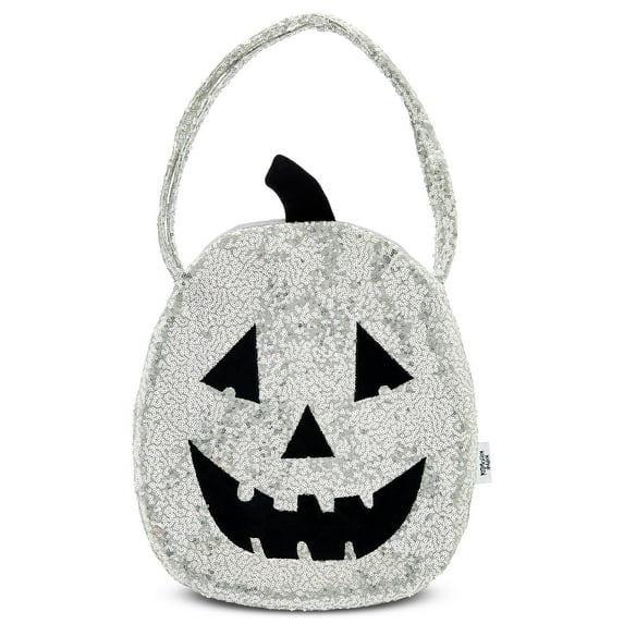 Sequin Pumpkin Bag, Silver, Halloween by Way To Celebrate