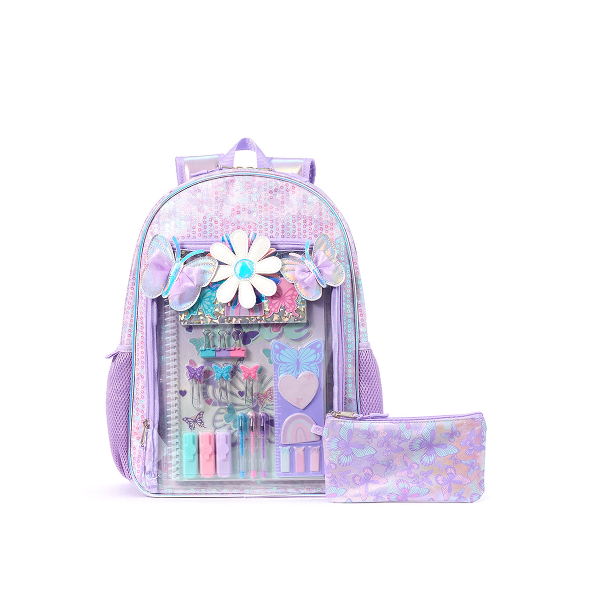 Children's backpack with matching stationery set for school, travel, and everyday organization