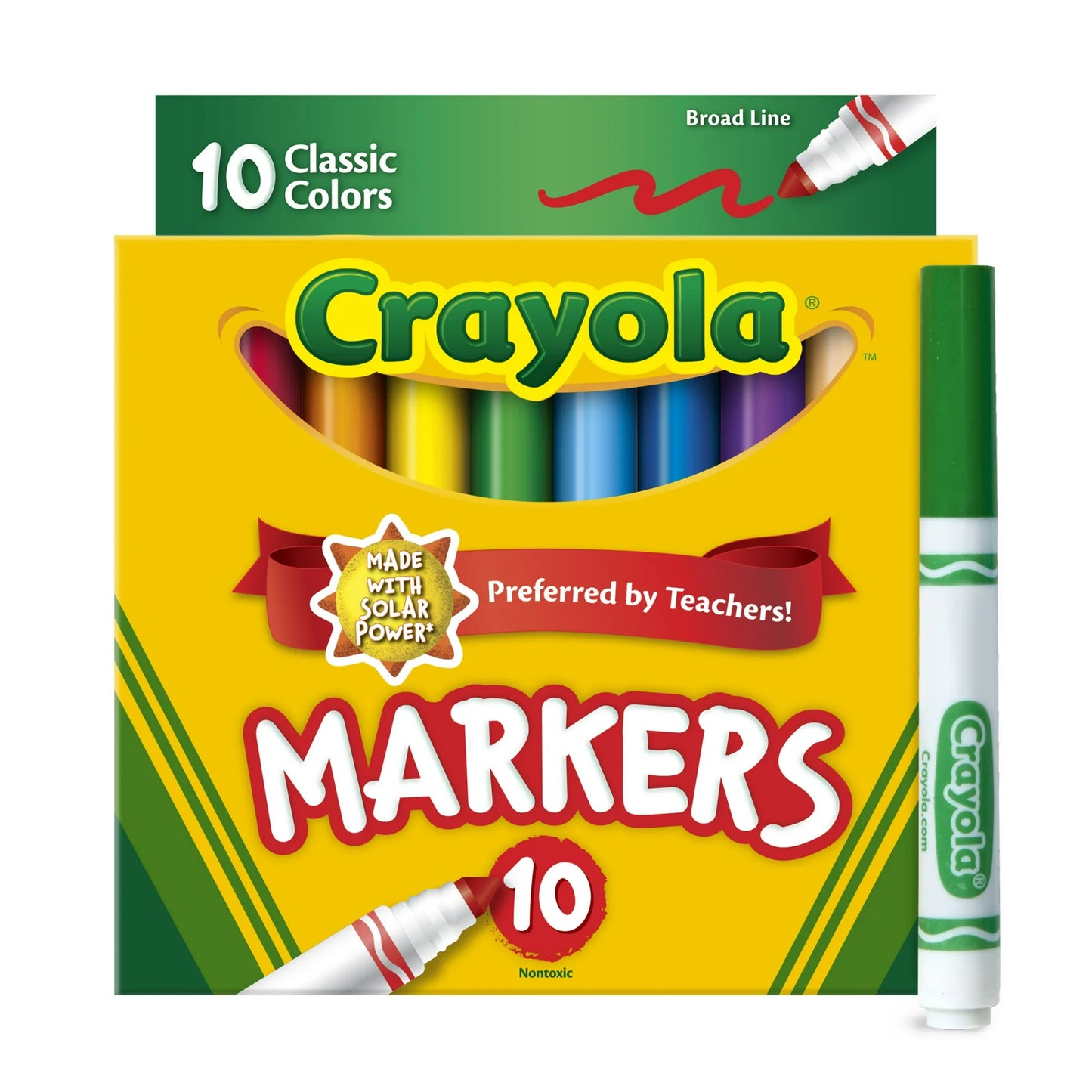 Set of color markers for drawing and coloring