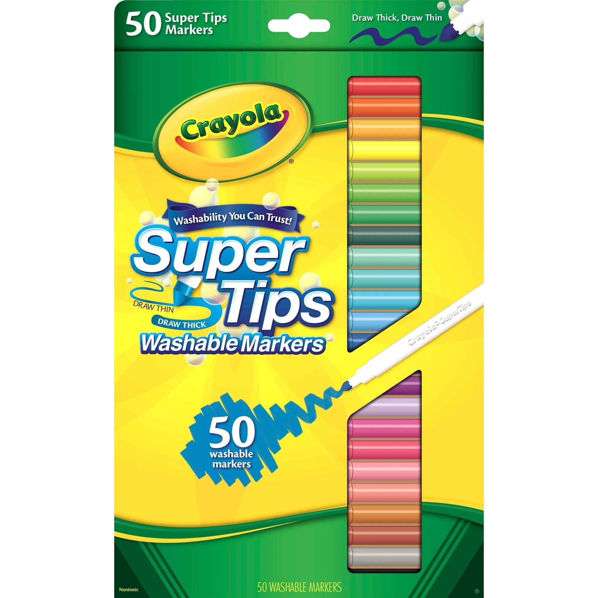 Set of color markers for drawing and coloring