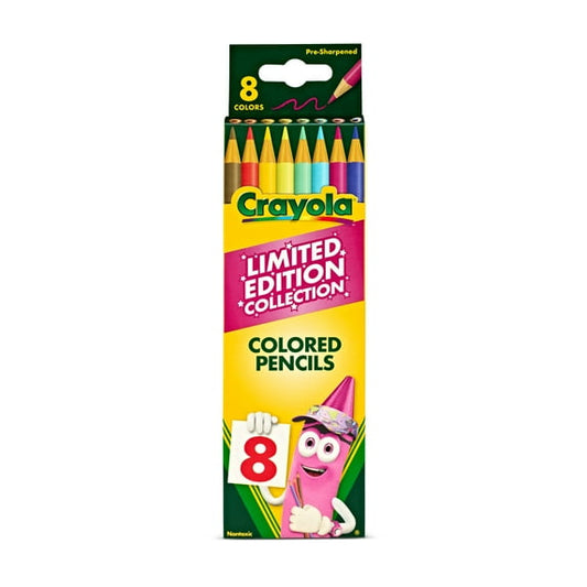 Set of colored pencils for drawing and coloring
