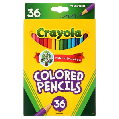 Set of colored pencils for drawing and coloring