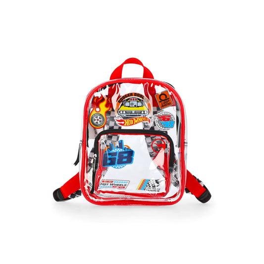 Transparent kids backpack with organized compartments for school supplies, toys, and daily essentials