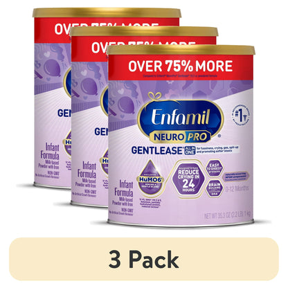 Three cans of infant formula with a '3 Pack' label on a white background.