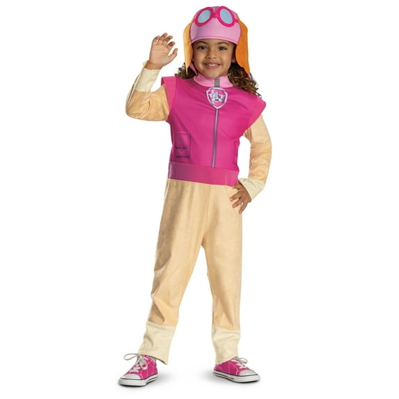 Toddler orange dog character costume jumpsuit with hood – cute and comfy Halloween costume for kids.