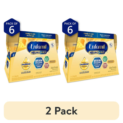 Two packages of infant formula with a '2 Pack' label on a white background.