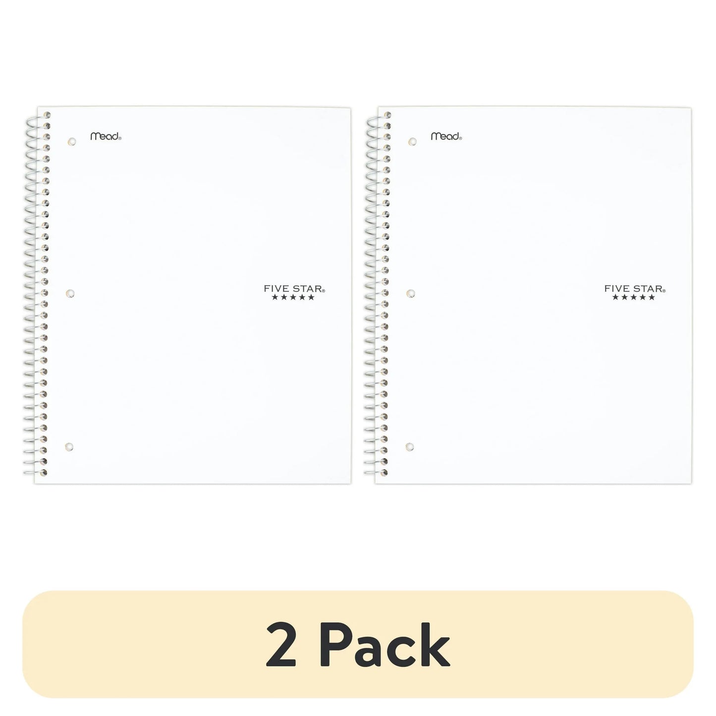 Two spiral-bound notebooks with branding on a white background, labeled as a 2-pack.