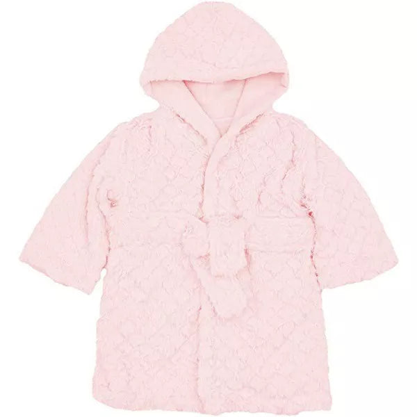 Unisex fleece hooded robe for babies/toddlers, light color