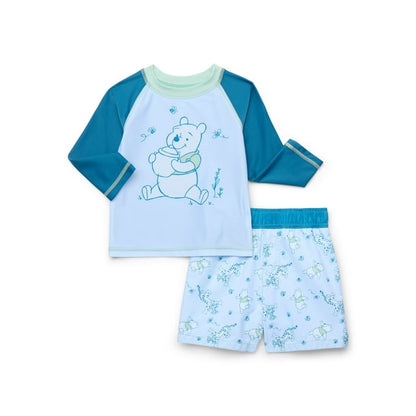 Winnie the Pooh Baby Boys Rashguard and Swim Trunks Set, 2-Piece, Sizes 12M-24M