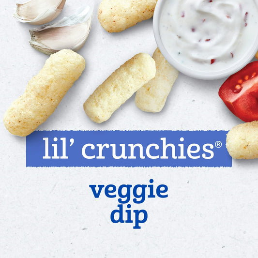Gerber Stage 3 Baby Food, Veggie Dip Lil Crunchies, 1.48 oz Canister