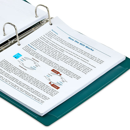 Pen+Gear Heavy Duty View 2" D-Ring Binder, Green