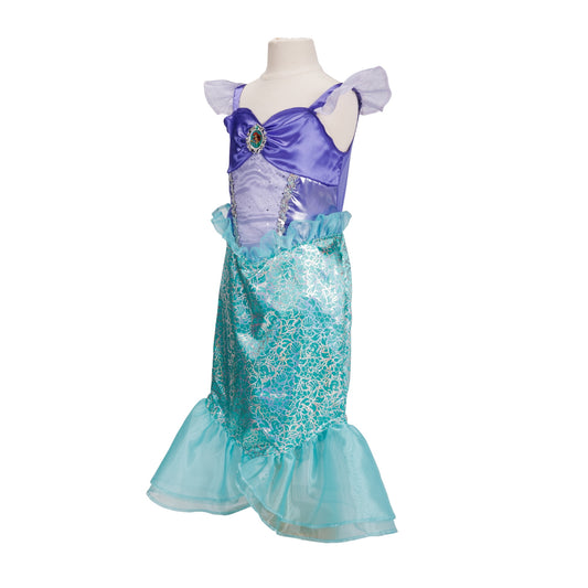 Disney The Little Mermaid Ariel Green Mermaid Play Dress Outfit Female Child Size 4 to 6x