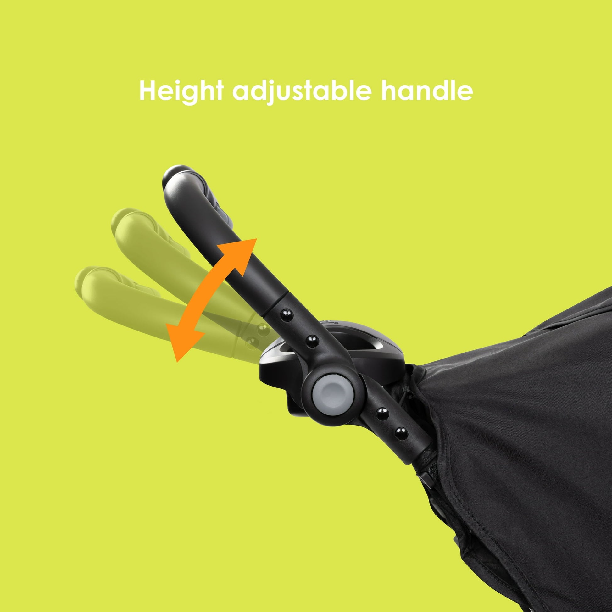 Image displaying a baby stroller with text about it's details