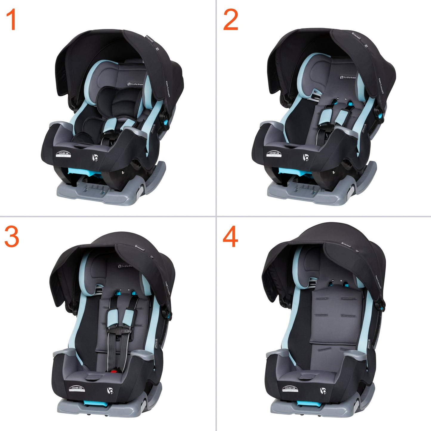 Baby Trend Cover Me 4 in 1 Convertible Car Seat