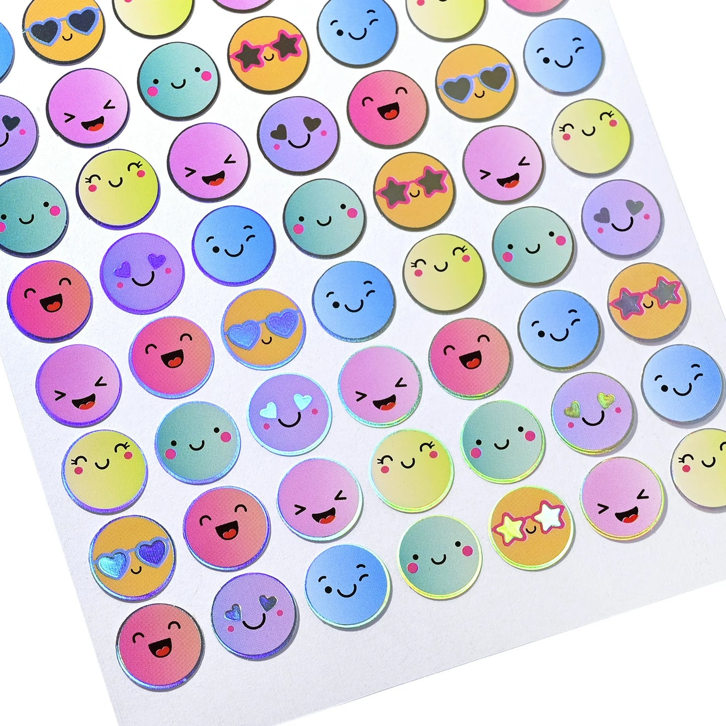 Hello Hobby Multicolor Mini Smiley Face Designer Stickers, 98 Count