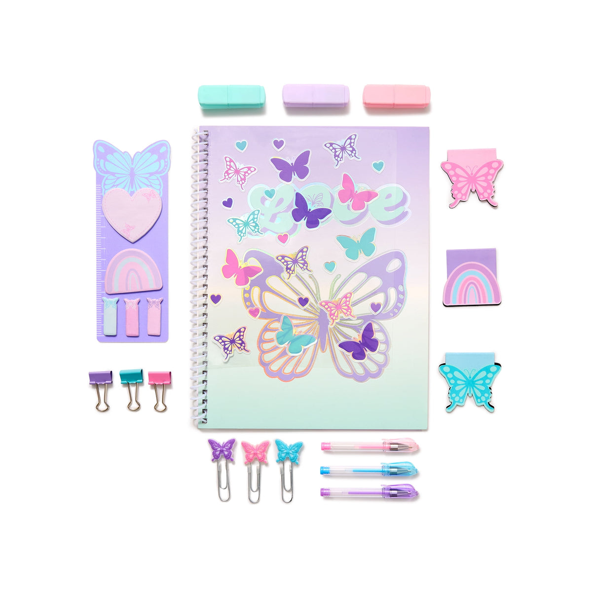 Children's backpack with matching stationery set for school, travel, and everyday organization