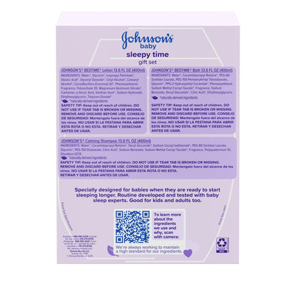 Image showing text about ingredients and details of a Baby gift set