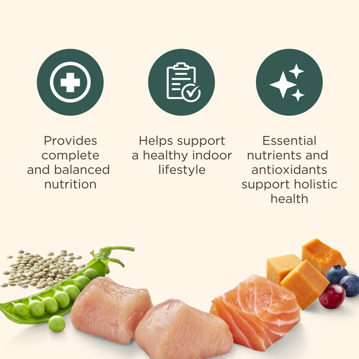 Image displaying text about the details of a dry cat food