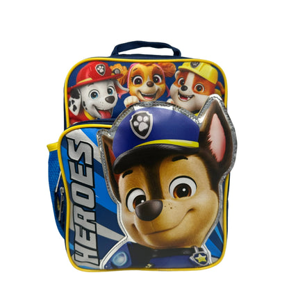 backpack with cartoon characters on a white background
