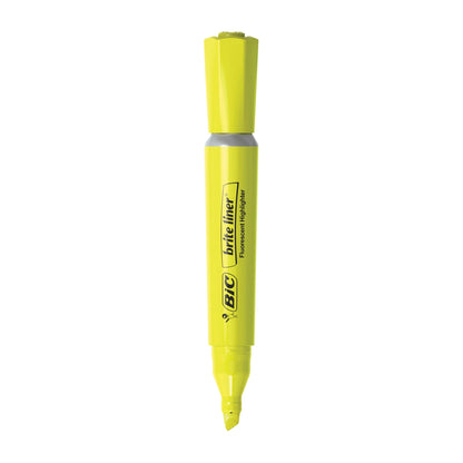 BIC Brite Liner Highlighter, Chisel Point, Assorted Colors, 4 Count