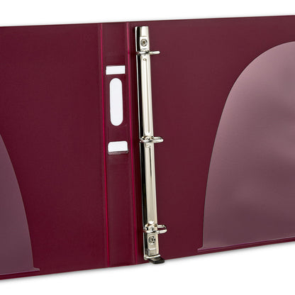 Pen+Gear Heavy Duty View 1.5" D-Ring Binder, Red