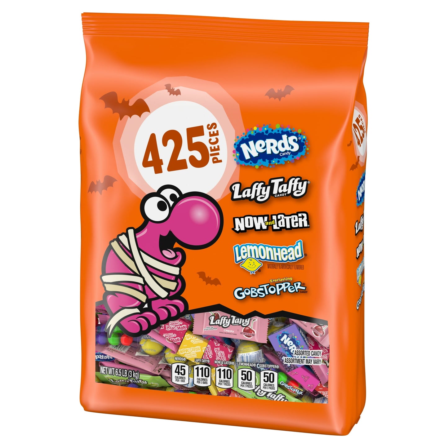 Halloween Classic Fun Trick-or-Treat Assortment with Nerds, Trolli, Now and Later, Lemonhead, Gobstopper, 104.62oz Bag