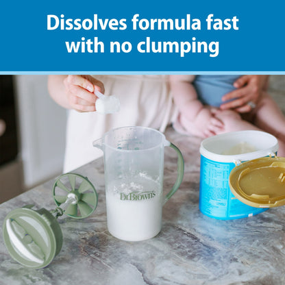 Dr. Brown's Baby Formula Mixing Pitcher, Adjustable Stopper/Locking Lid/No-Drip Spout, Blue 36oz, 1 Pack