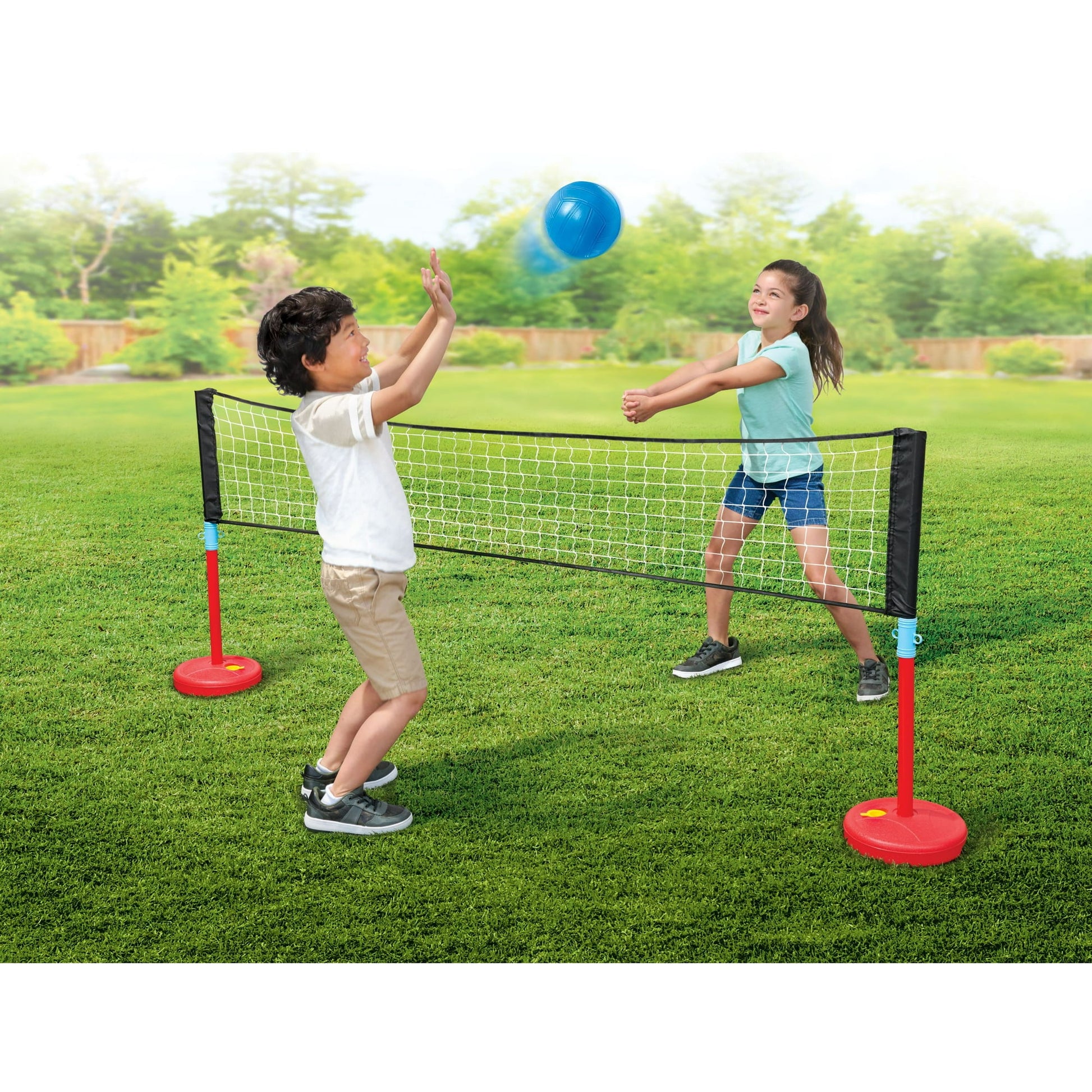 Colorful kids outdoor play equipment for active backyard fun and physical play for toddlers and young children.