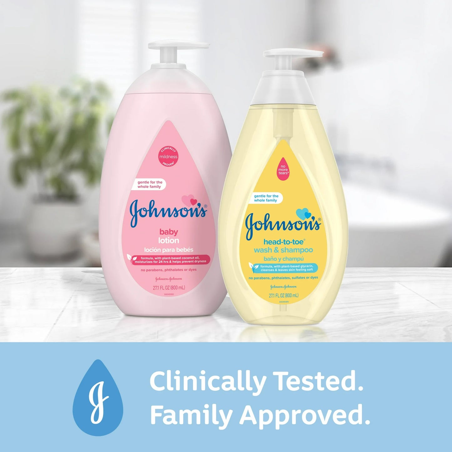 Johnson's Moisturizing Mild Pink Baby Body Lotion, Coconut Oil for Delicate Skin, Hypoallergenic - 13.6 fl oz