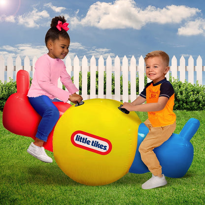 Colorful kids outdoor play equipment for active backyard fun and physical play for toddlers and young children.