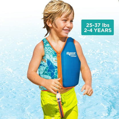 Swim Training Vest, Medium/Large, Ages 4-6 Years, Blue Shark