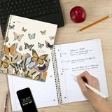 Five Star Butterflies 1 Subject Wide Ruled Notebook Plus Study App, 8" x 10.5", Flutter Fade, Poly, Spiral, 80 Sheets