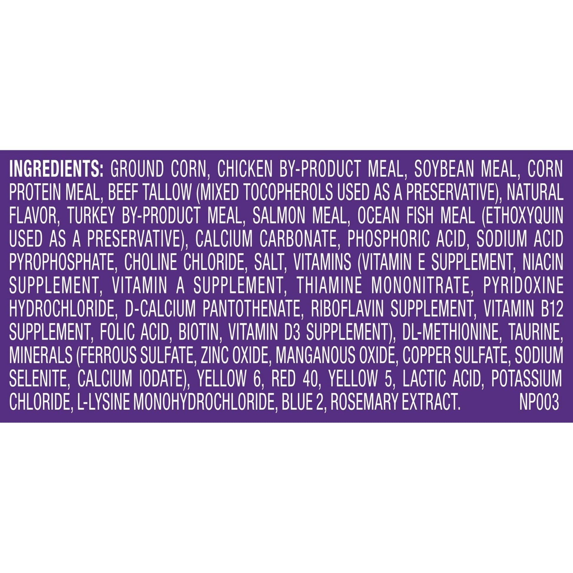 Image displaying text about the details of a dry cat food