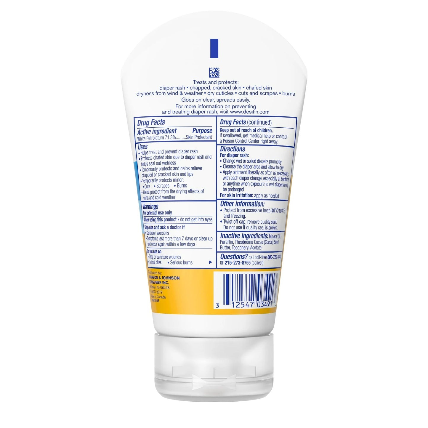 Desitin Multipurpose Baby Ointment with White Petrolatum for Dry Skin - 3.5oz