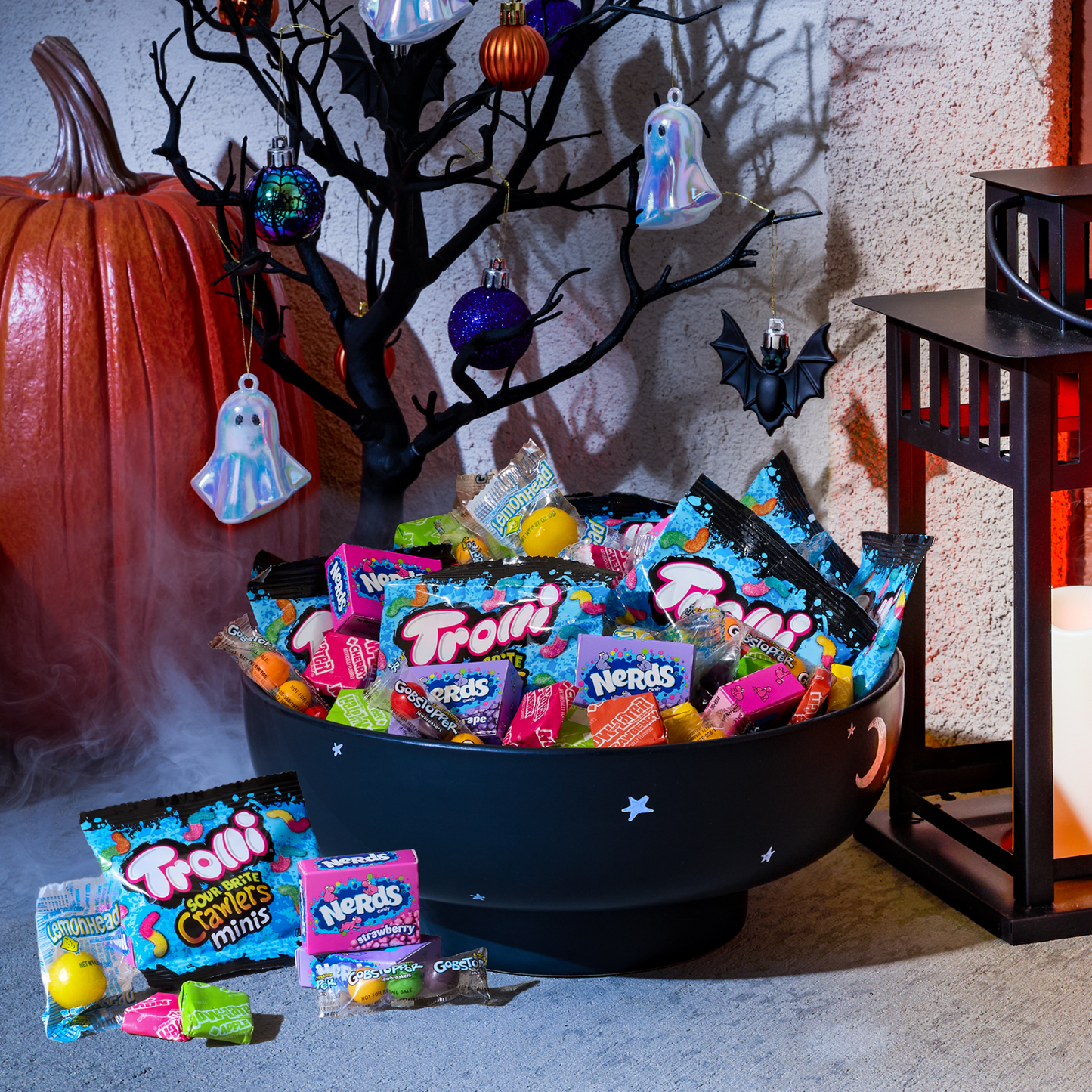 Nerds Halloween Classic Fun Trick-or-Treat Assortment with Nerds, Trolli, Now and Later, Lemonhead, Gobstopper, 200 Pieces, 54-Ounce Bag