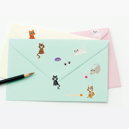 Hello Hobby Multicolor Cats Themed Stickers, 27 Count