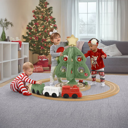 Festive Christmas holiday tree playset featuring a cheerful seasonal design, perfect for winter celebrations, imaginative play, and adding decorative charm to any home