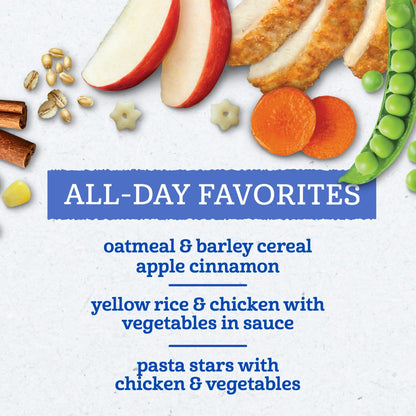 Gerber Toddler Food Variety 6 Pack, All Day Favorites, Breakfast, Lunch & Dinner 2.14 lb.