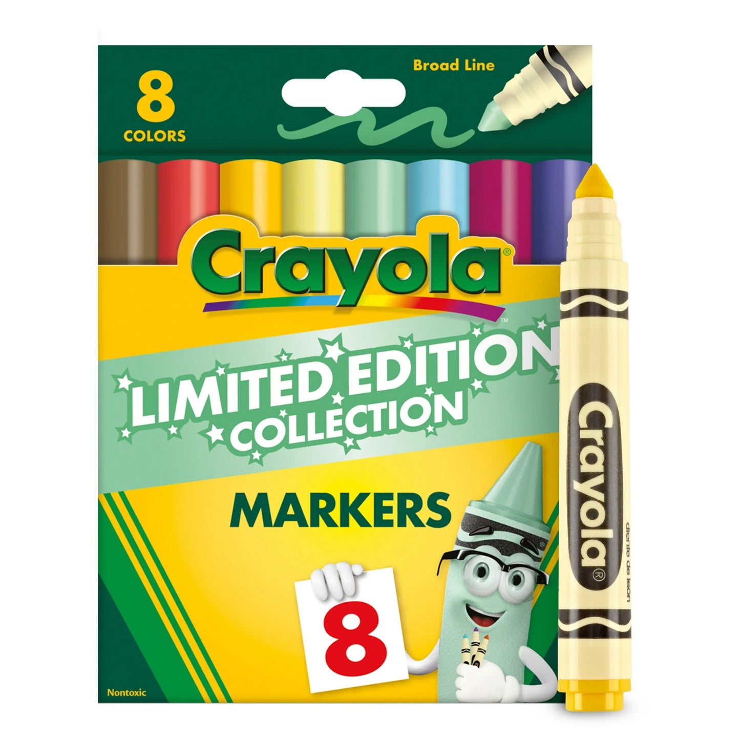 Crayola Limited Edition Colors Broad Line Markers, 8 Ct, Coloring & School Supplies, Classroom Essentials, Gifts, 3+