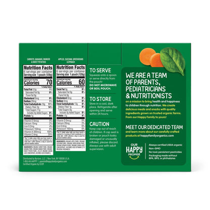 HappyTOT Organics Love My Veggies, Variety Pack, Stage 4 Pouch, 4.22 oz, 12 ct