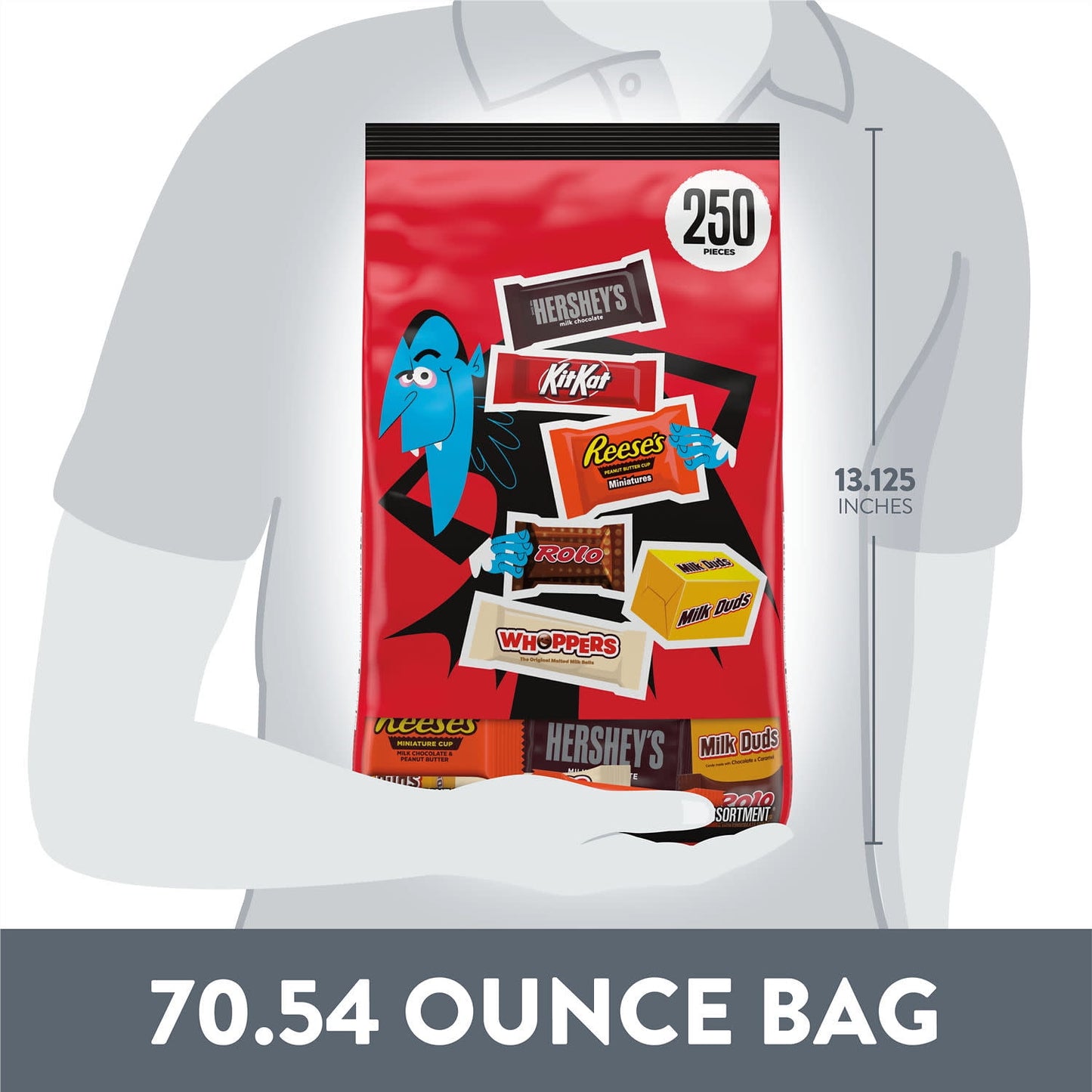 Hershey Assorted Flavored Halloween Candy, Bulk Bag 70.54 oz