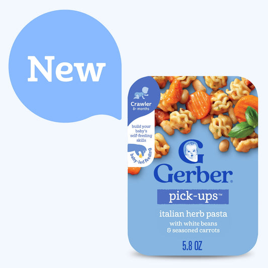 (4 pack) Gerber Stage 3 Baby Food, Italian Herb Pasta, Pick-Ups, Baby Led Feeding  5.8 oz