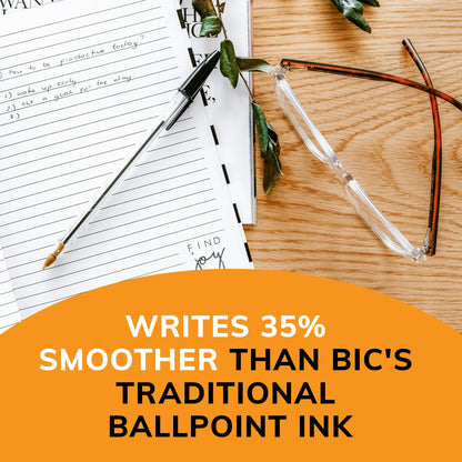 BIC Cristal Xtra Smooth Ballpoint Pen, Medium Point, 1.0 mm, Black Ink, 10 Count