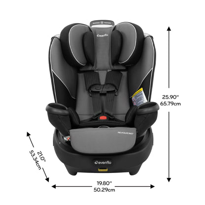 Evenflo Revolve360 Rotational All-In-One Convertible Car Seat, Amherst Gray