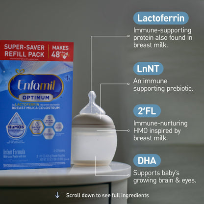 Enfamil Optimum Powder Baby Formula, Our Closest to Breast Milk