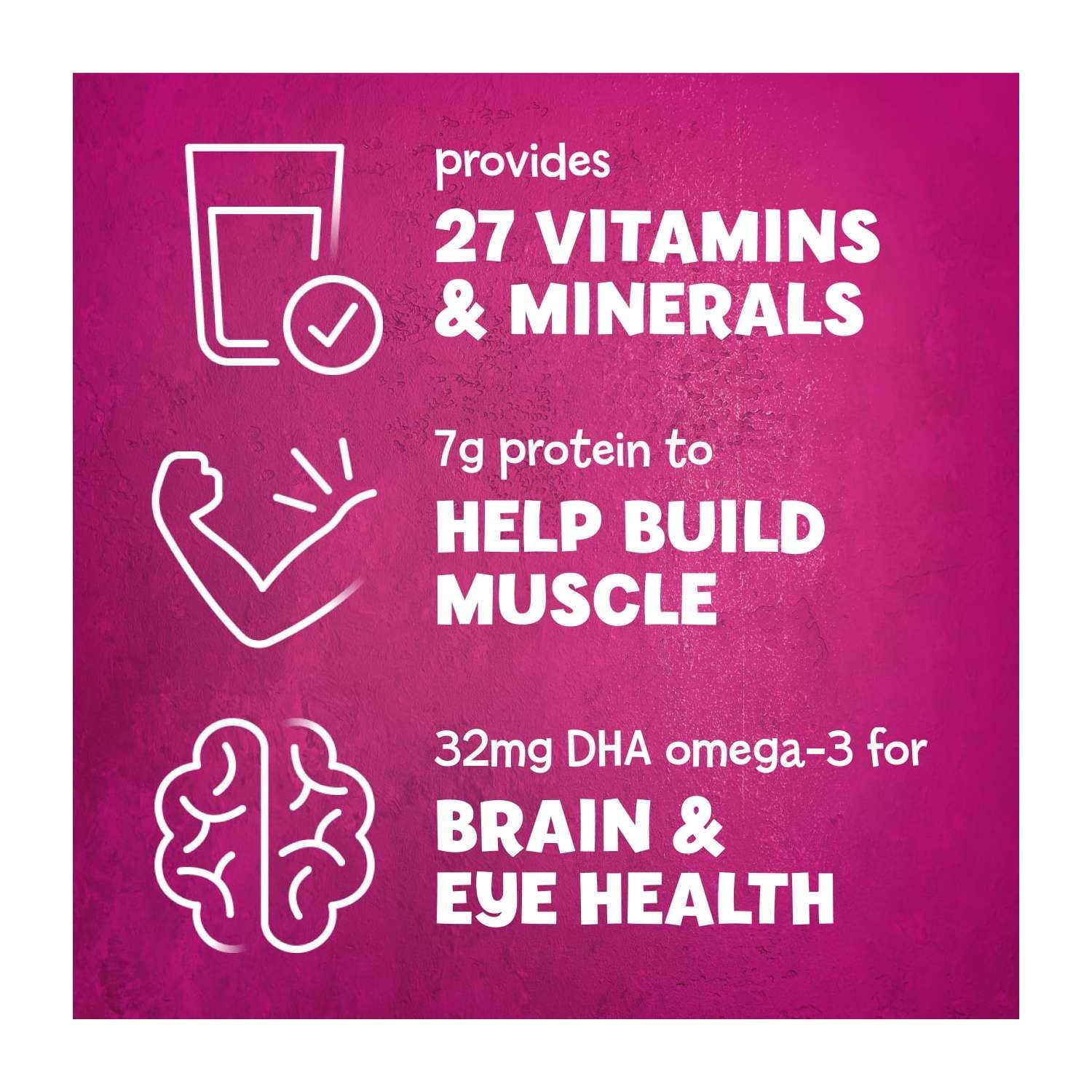 White text with pink background