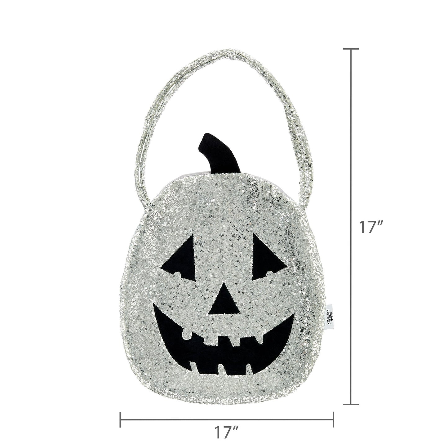 Sequin Pumpkin Bag, Silver, Halloween by Way To Celebrate