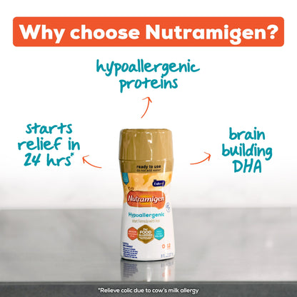 Nutramigen Hypoallergenic Liquid Baby Formula, Colic Relief from Cow's Milk Allergy Starts in 24H