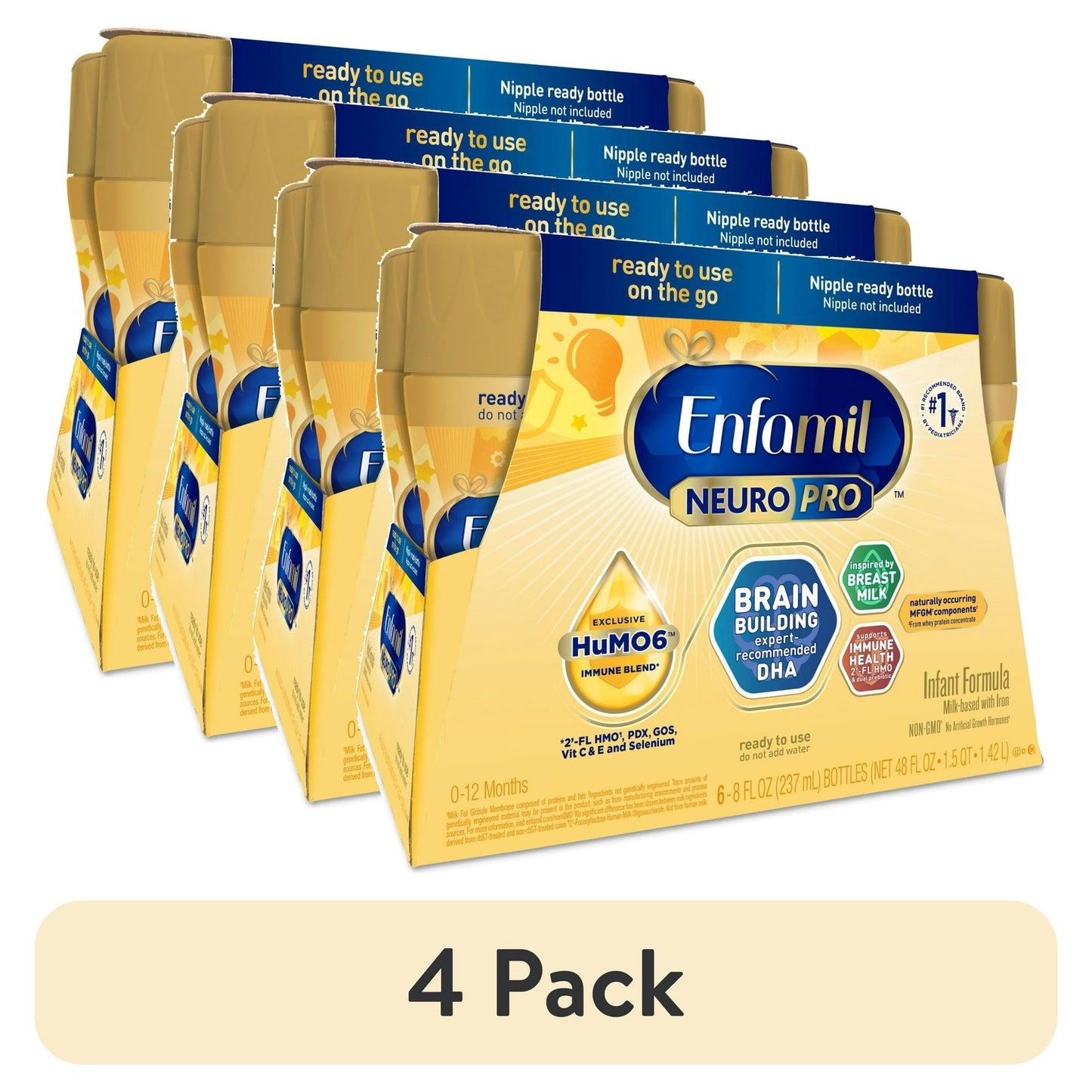 formula packages with '4 Pack' label on a white background