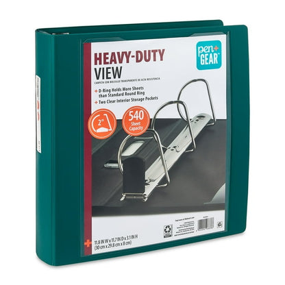 heavy-duty view binder packaging on a white background